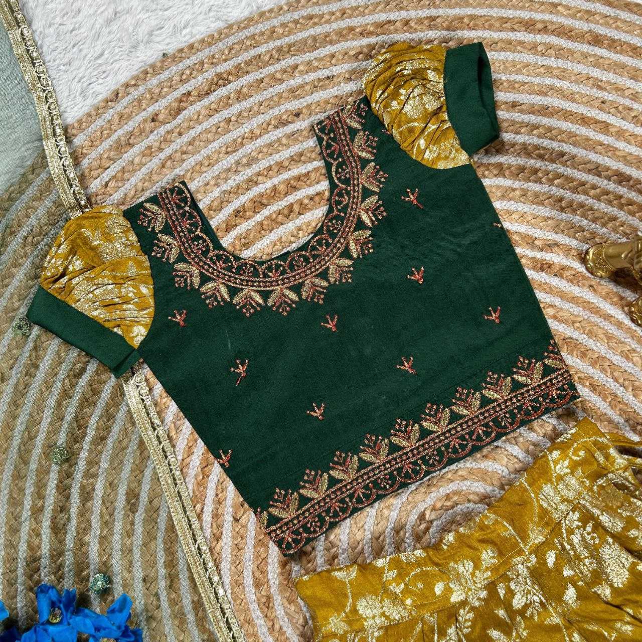 Ynf Dola Silk KESH505 Vibrant Kids Wear Wholesale Kids Lehenga Embroidered Frock Kids Lehenga Choli Manufacturer