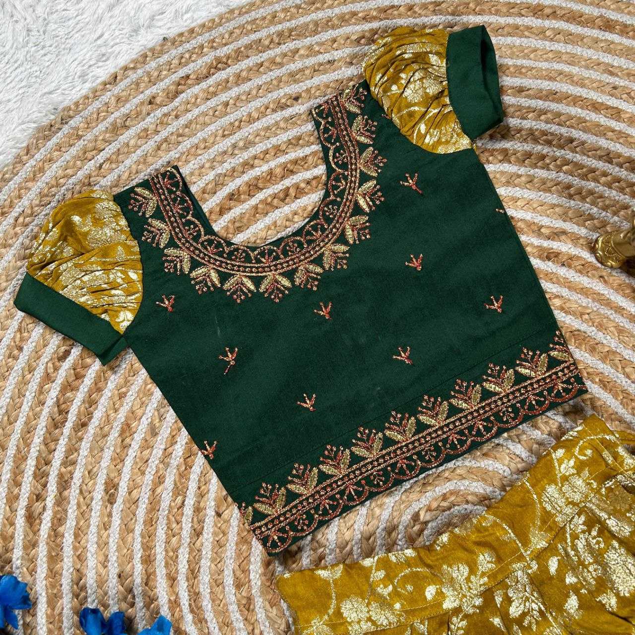 Ynf Dola Silk KESH505 Vibrant Kids Wear Wholesale Kids Lehenga Embroidered Frock Kids Lehenga Choli Manufacturer