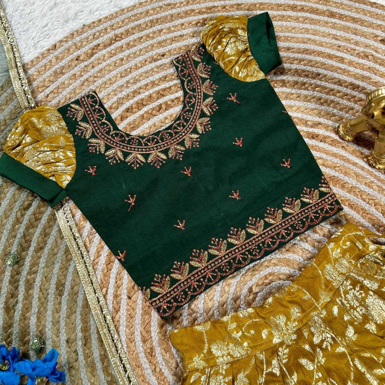 Ynf Dola Silk KESH505 Vibrant Kids Wear Wholesale Kids Lehenga Embroidered Frock Kids Lehenga Choli Manufacturer