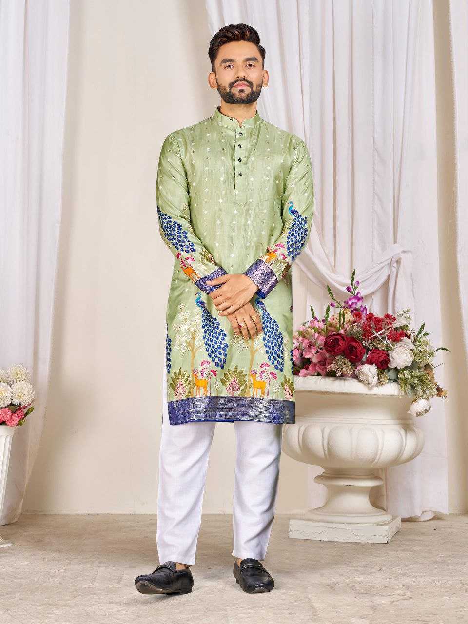 Ynf Dola Silk KESH511 LOVE BIRDS Couple Wear Wholesale Festive Matching Couple Dresses Party Wear Couple Ethnic Collection Designer Ethnic Outfits for Couples Manufacturer