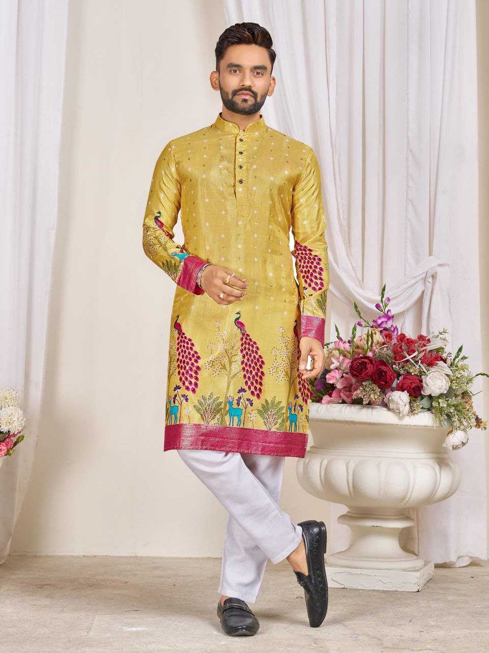 Ynf Dola Silk KESH511 LOVE BIRDS Couple Wear Wholesale Festive Matching Couple Dresses Party Wear Couple Ethnic Collection Designer Ethnic Outfits for Couples Manufacturer