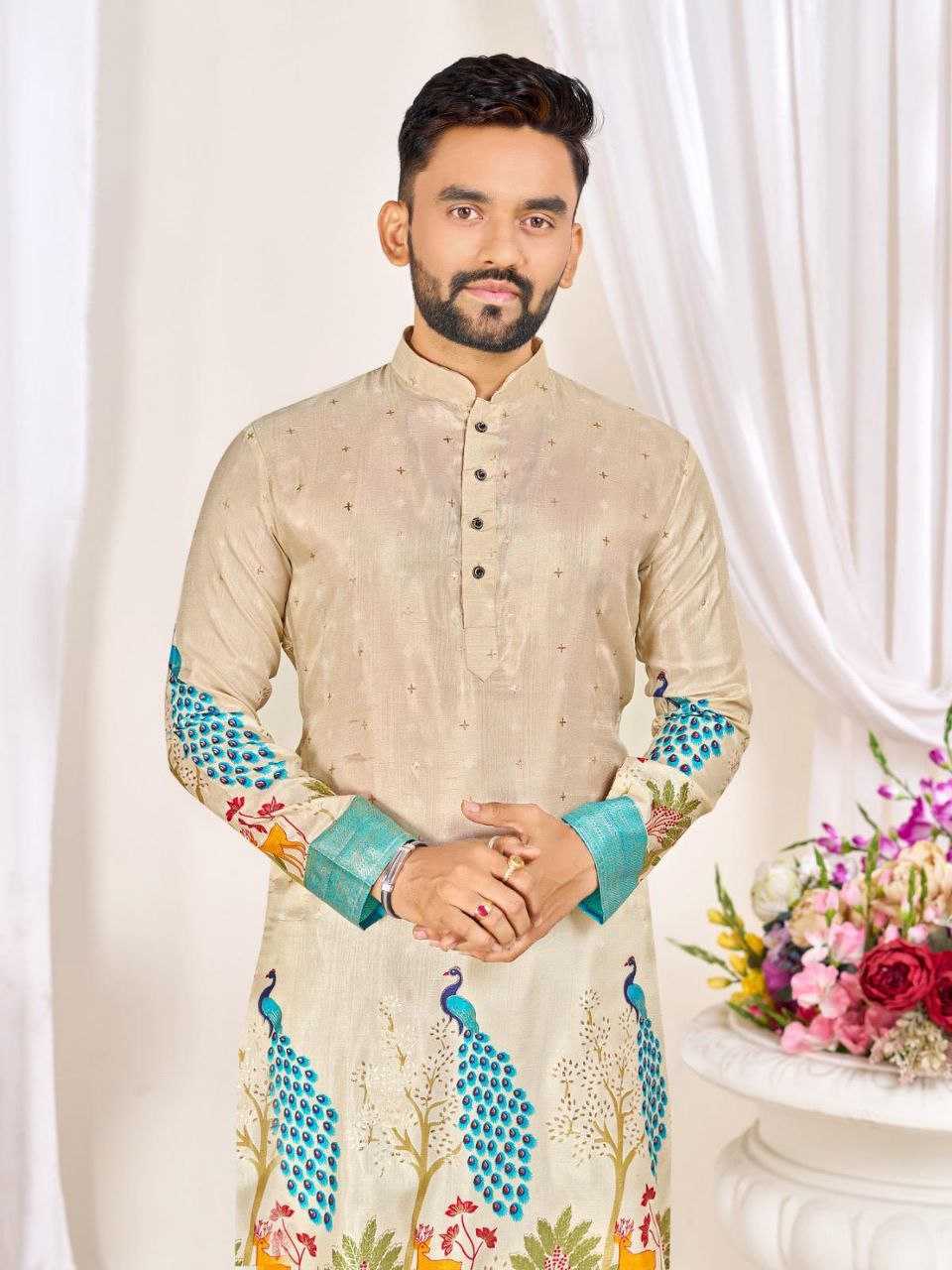 Ynf Dola Silk KESH511 LOVE BIRDS Couple Wear Wholesale Festive Matching Couple Dresses Party Wear Couple Ethnic Collection Designer Ethnic Outfits for Couples Manufacturer