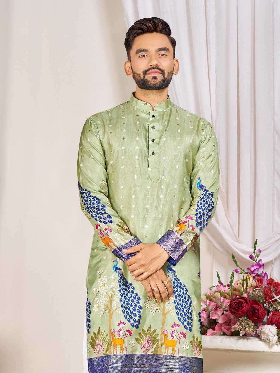 Ynf Dola Silk KESH511 LOVE BIRDS Couple Wear Wholesale Festive Matching Couple Dresses Party Wear Couple Ethnic Collection Designer Ethnic Outfits for Couples Manufacturer