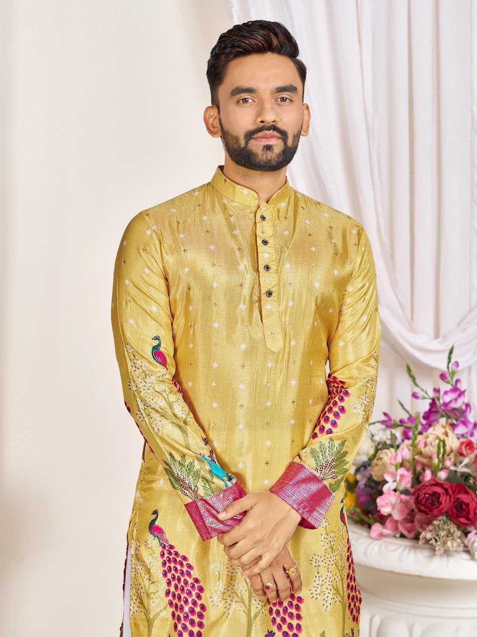 Ynf Dola Silk KESH511 LOVE BIRDS Couple Wear Wholesale Festive Matching Couple Dresses Party Wear Couple Ethnic Collection Designer Ethnic Outfits for Couples Manufacturer