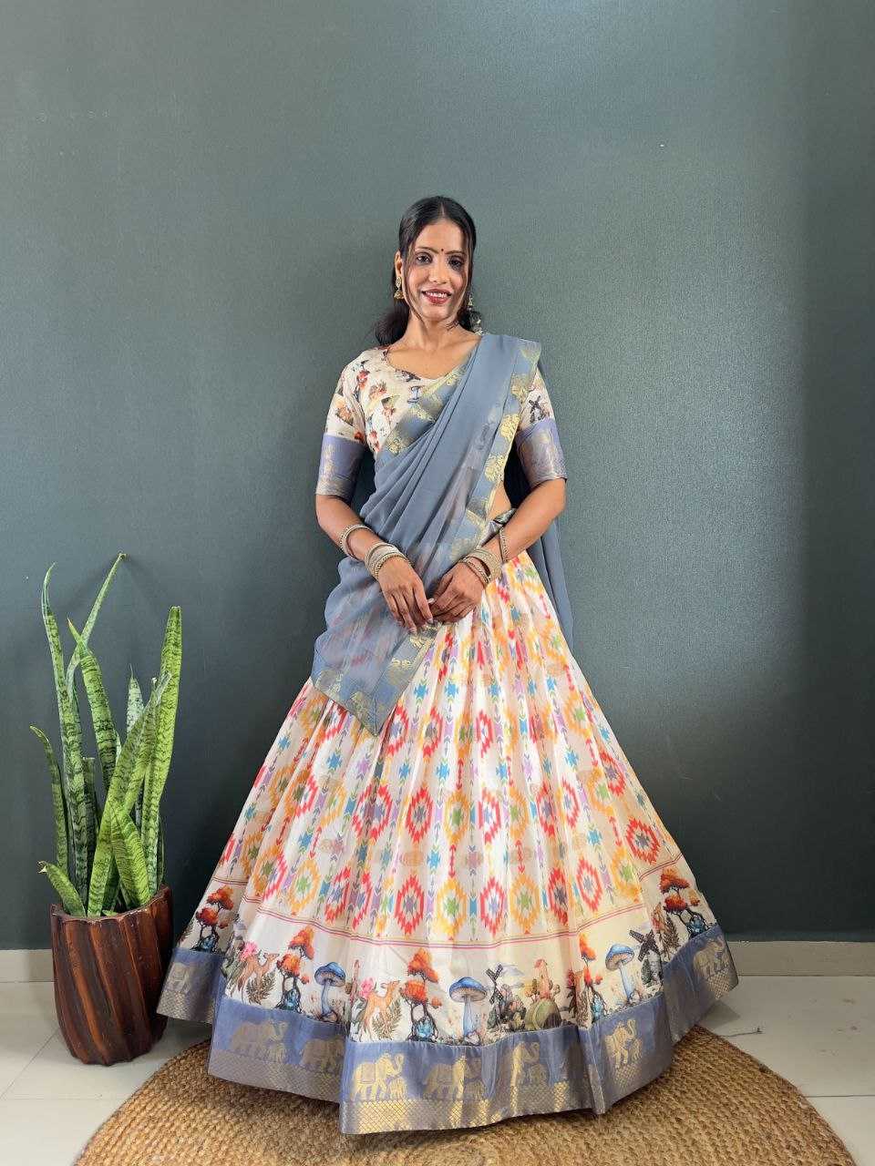Ynf Dola Silk KESH554 Sindoor Lehengas Wholesale Silk Lehenga Printed Lehenga Manufacturer