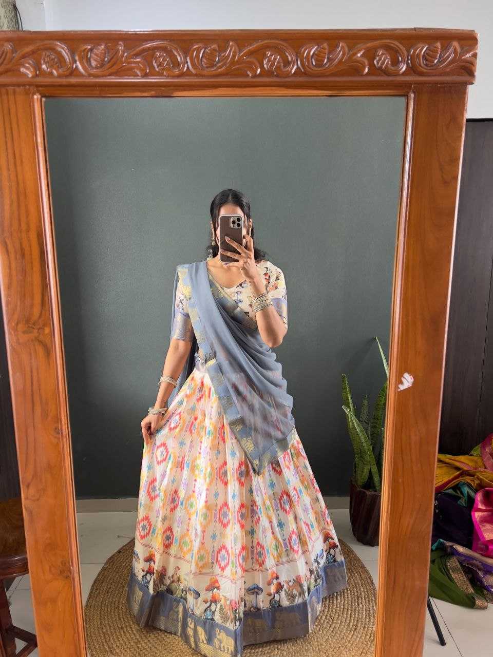 Ynf Dola Silk KESH554 Sindoor Lehengas Wholesale Silk Lehenga Printed Lehenga Manufacturer