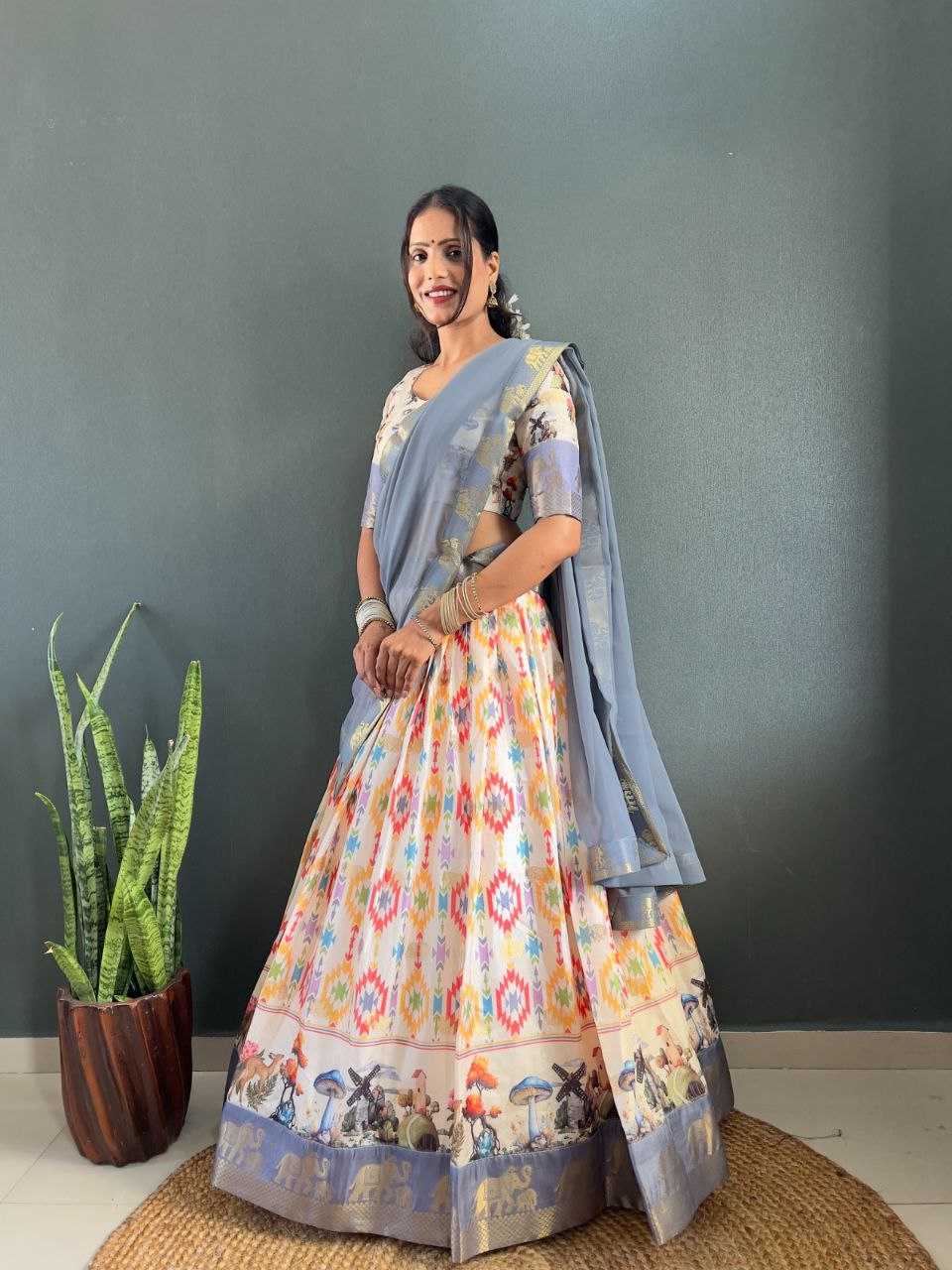 Ynf Dola Silk KESH554 Sindoor Lehengas Wholesale Silk Lehenga Printed Lehenga Manufacturer