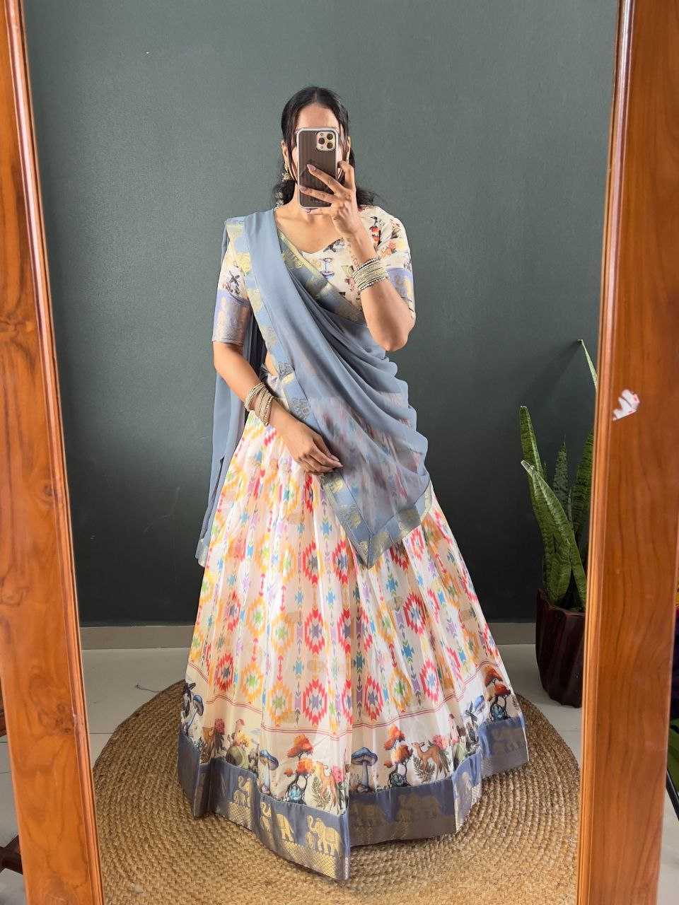 Ynf Dola Silk KESH554 Sindoor Lehengas Wholesale Silk Lehenga Printed Lehenga Manufacturer