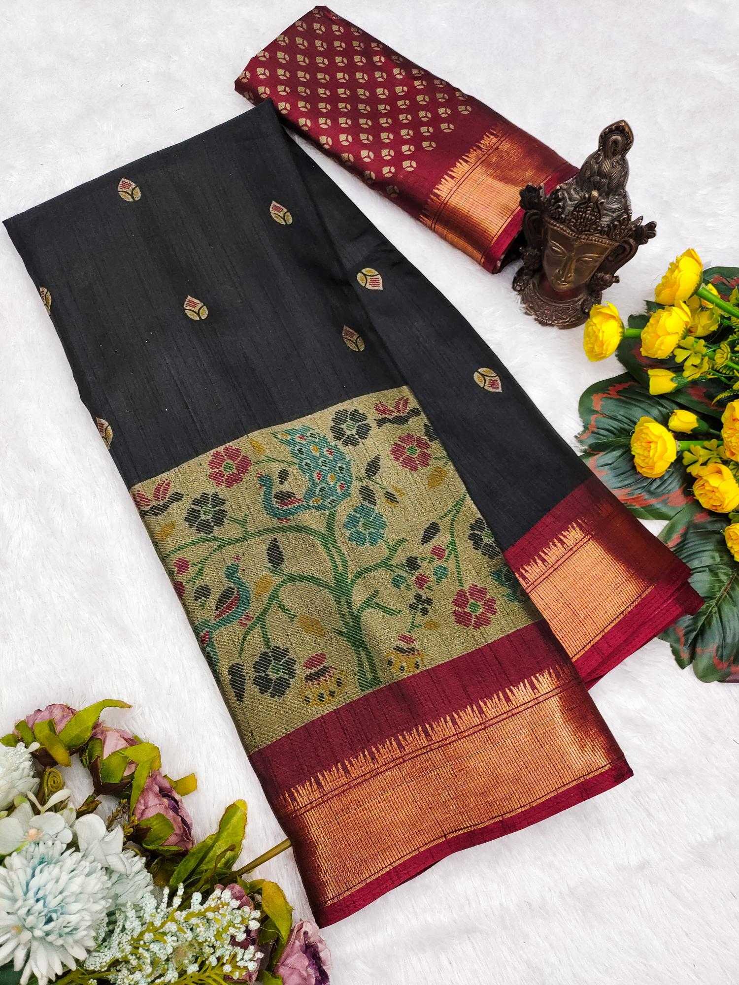 Ynf Dola Silk RIN118 TRENDY Silk Sarees Wholesale Dola Silk Sarees Paithani Sarees Zari Border Silk Sarees Manufacturer