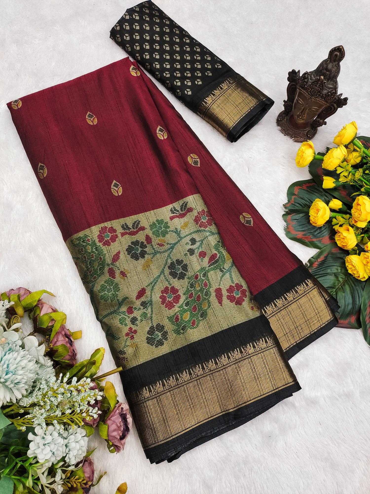 Ynf Dola Silk RIN118 TRENDY Silk Sarees Wholesale Dola Silk Sarees Paithani Sarees Zari Border Silk Sarees Manufacturer