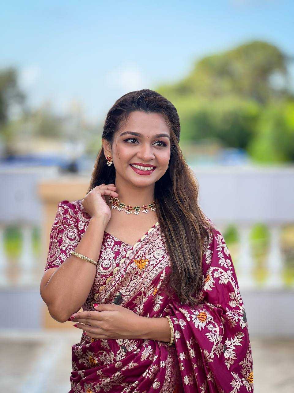 Ynf Dola Silk RIN150 Flower valley Silk Sarees Wedding Collections Festive Collections Wholesale Dola Silk Sarees Traditional Silk Sarees Silk Sarees With Blouse Manufacturer