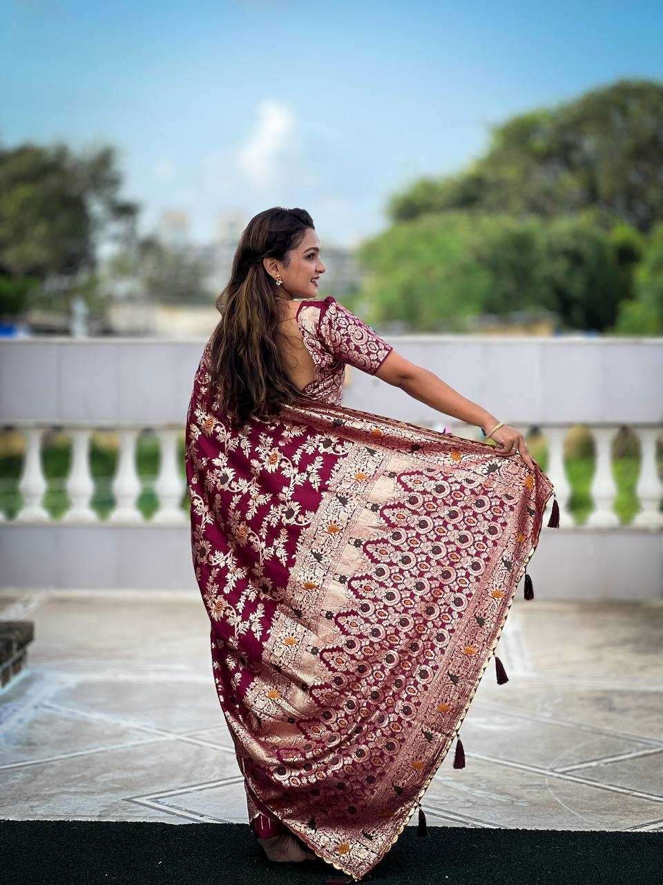 Ynf Dola Silk RIN150 Flower valley Silk Sarees Wedding Collections Festive Collections Wholesale Dola Silk Sarees Traditional Silk Sarees Silk Sarees With Blouse Manufacturer