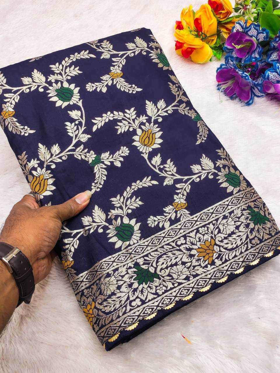 Ynf Dola Silk RIN150 Flower valley Silk Sarees Wedding Collections Festive Collections Wholesale Dola Silk Sarees Traditional Silk Sarees Silk Sarees With Blouse Manufacturer
