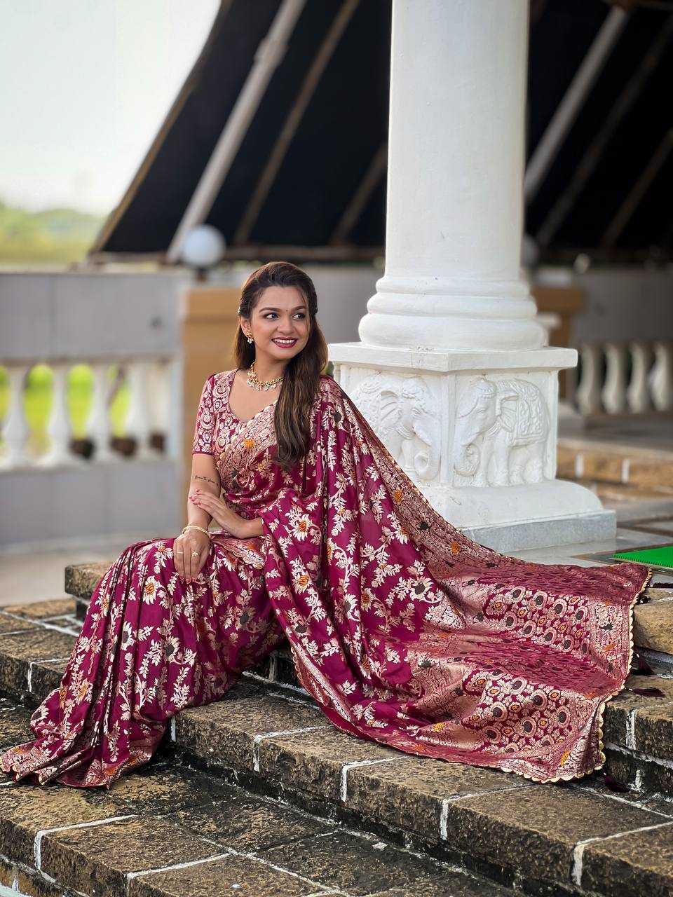 Ynf Dola Silk RIN150 Flower valley Silk Sarees Wedding Collections Festive Collections Wholesale Dola Silk Sarees Traditional Silk Sarees Silk Sarees With Blouse Manufacturer