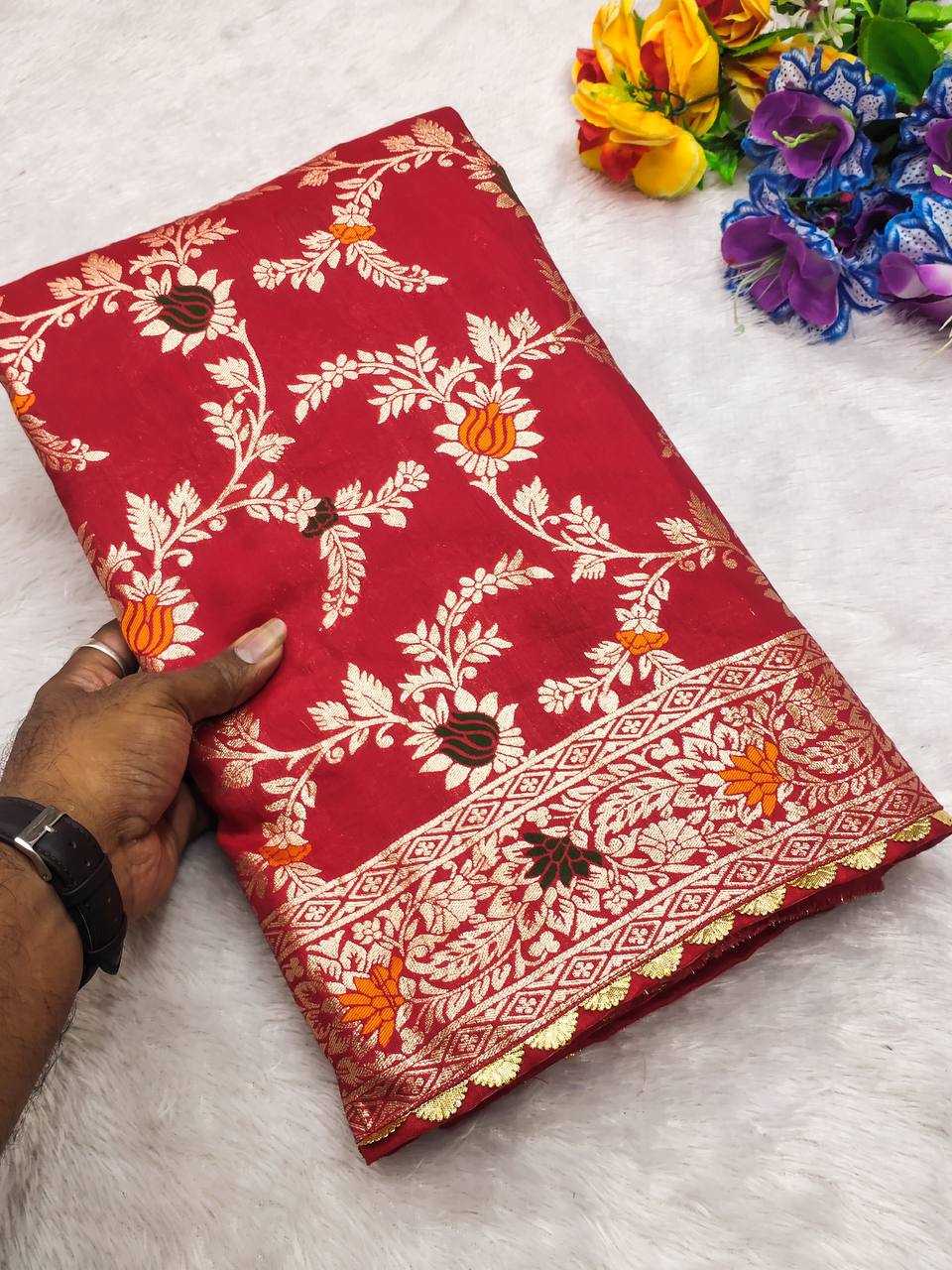 Ynf Dola Silk RIN150 Flower valley Silk Sarees Wedding Collections Festive Collections Wholesale Dola Silk Sarees Traditional Silk Sarees Silk Sarees With Blouse Manufacturer