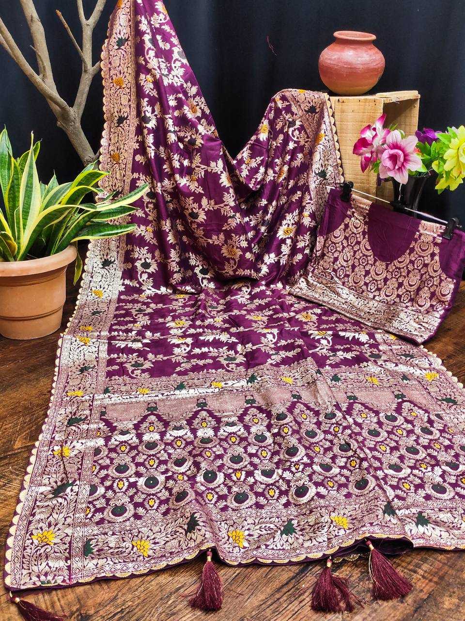 Ynf Dola Silk RIN150 Flower valley Silk Sarees Wedding Collections Festive Collections Wholesale Dola Silk Sarees Traditional Silk Sarees Silk Sarees With Blouse Manufacturer