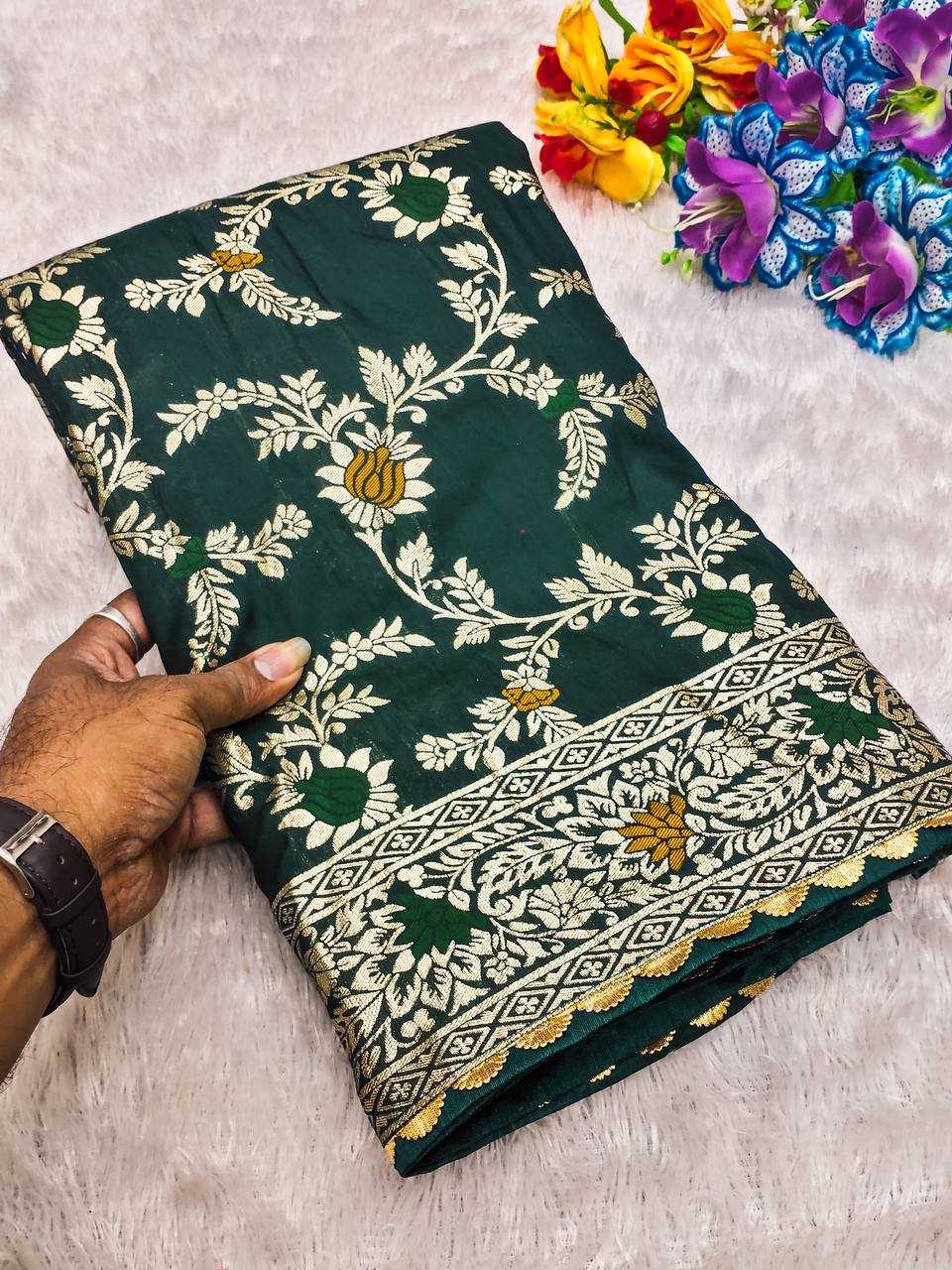 Ynf Dola Silk RIN150 Flower valley Silk Sarees Wedding Collections Festive Collections Wholesale Dola Silk Sarees Traditional Silk Sarees Silk Sarees With Blouse Manufacturer