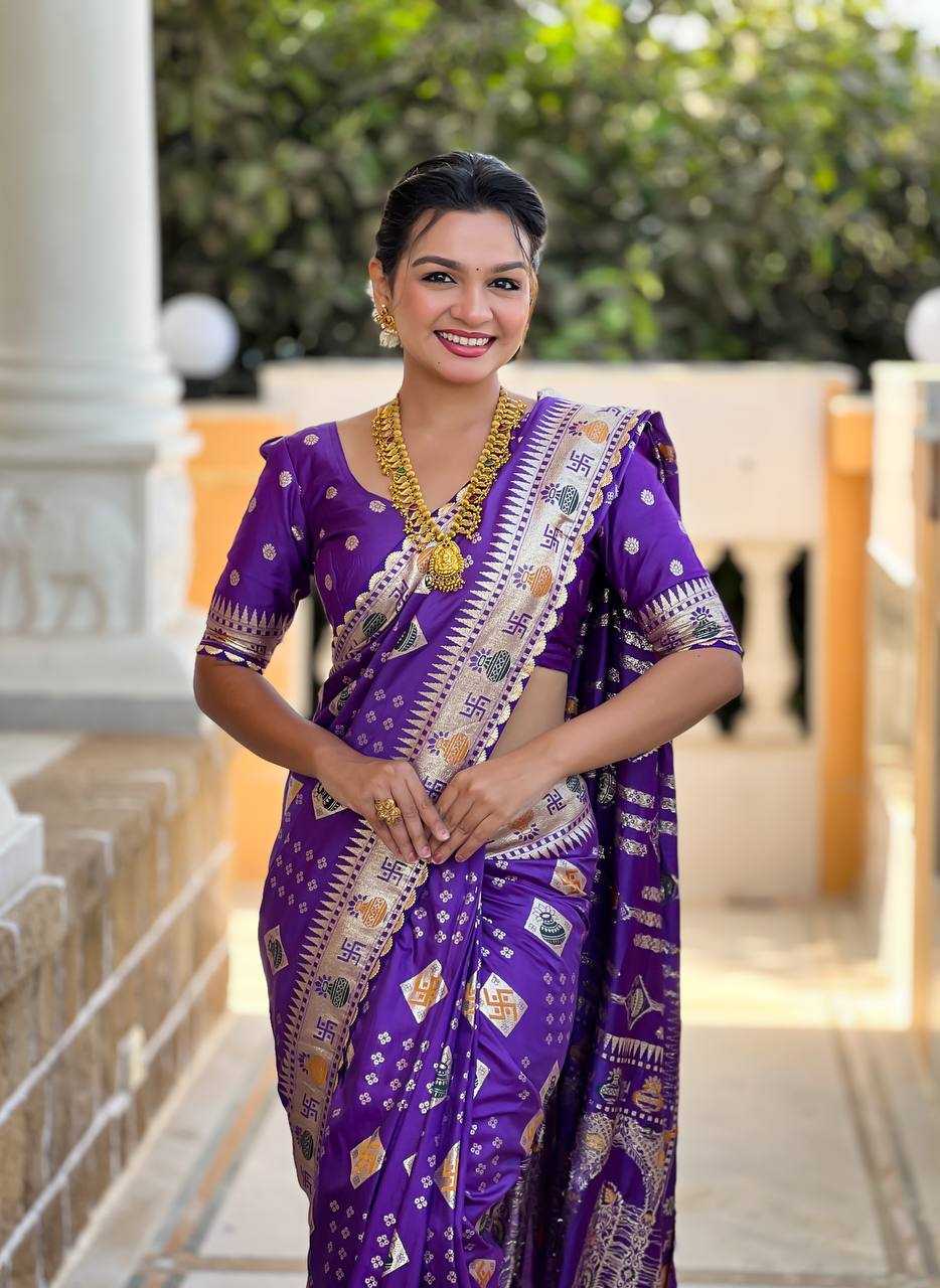 Ynf Dola Silk RIN150 Swastik Silk Sarees Wedding Collections Festive Collections Wholesale Dola Silk Sarees Traditional Silk Sarees Silk Sarees With Blouse Manufacturer