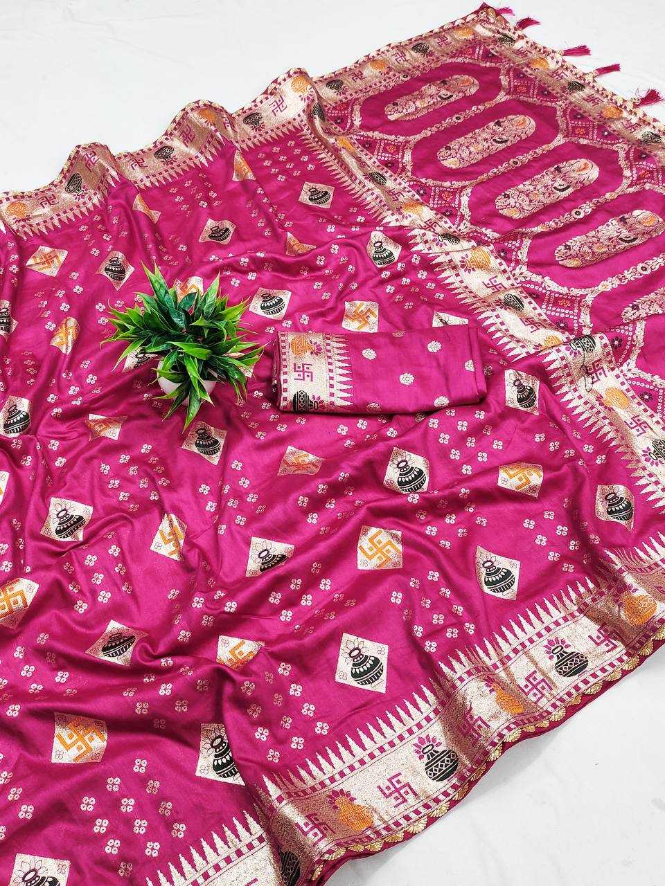 Ynf Dola Silk RIN150 Swastik Silk Sarees Wedding Collections Festive Collections Wholesale Dola Silk Sarees Traditional Silk Sarees Silk Sarees With Blouse Manufacturer