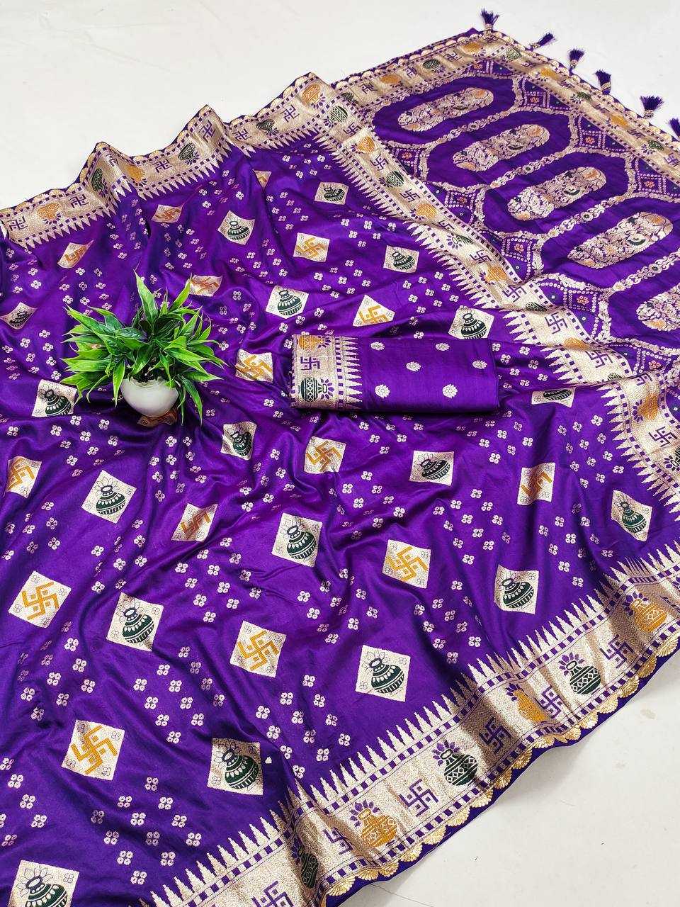 Ynf Dola Silk RIN150 Swastik Silk Sarees Wedding Collections Festive Collections Wholesale Dola Silk Sarees Traditional Silk Sarees Silk Sarees With Blouse Manufacturer