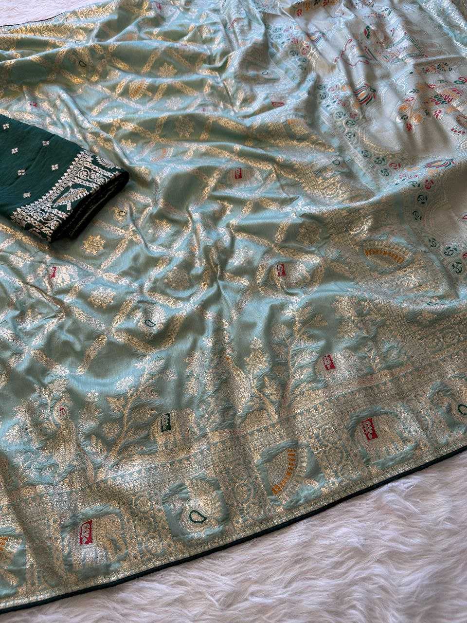 Ynf Dola Silk RIN225 932 Sarees Wedding Collections Festive Collections Wholesale Silk Sarees Zari Sarees Sarees With Blouse Manufacturer