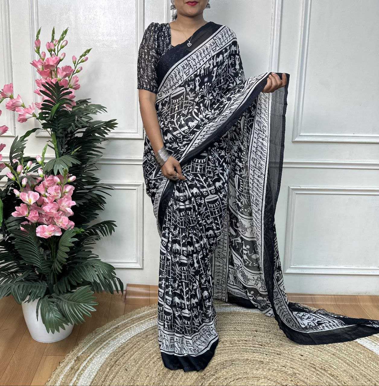 Ynf Dull Moss RIN218 PANTHI Sarees Wholesale Fancy Sarees Printed Sarees Printed Cotton Saree Manufacturer