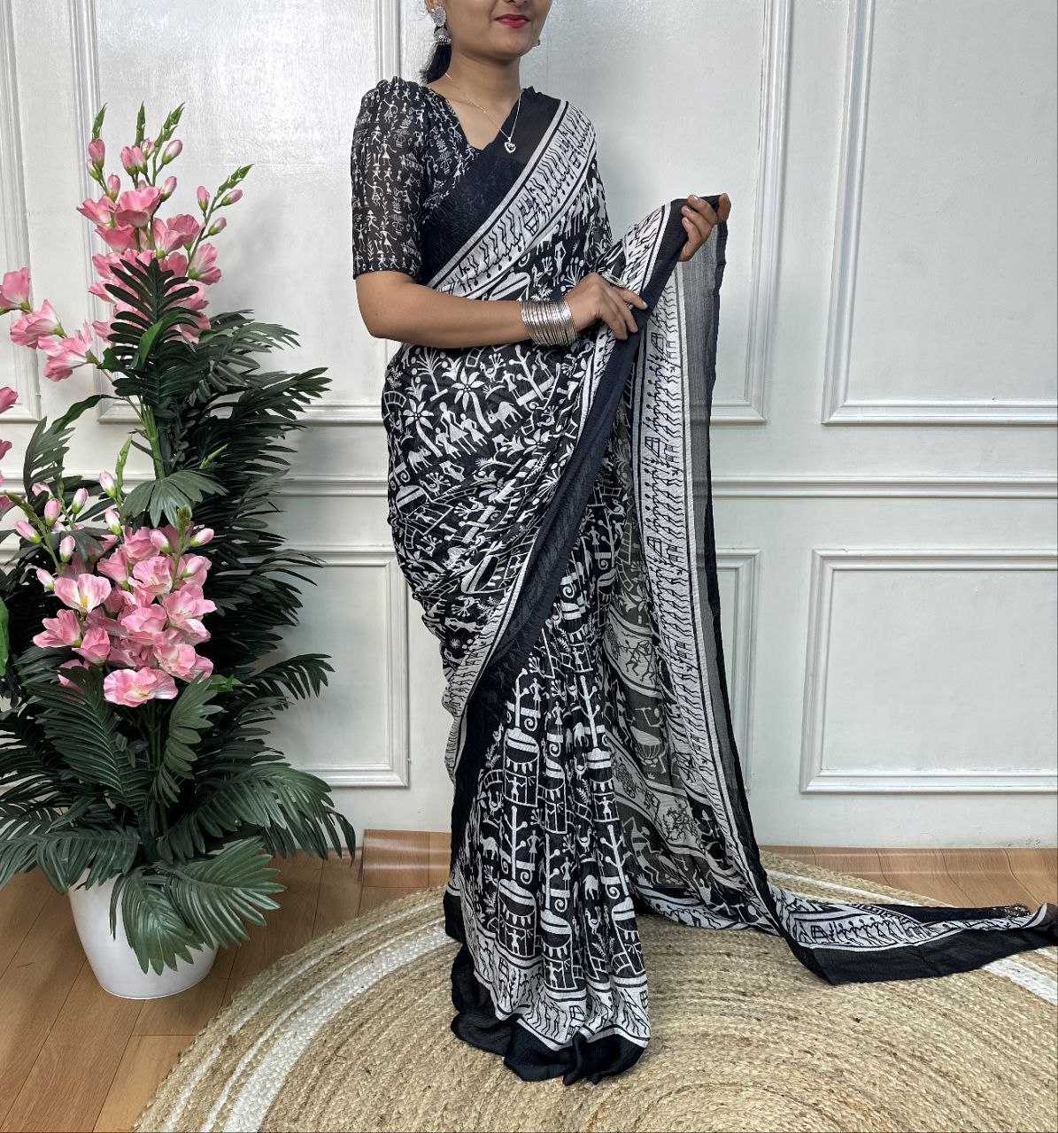 Ynf Dull Moss RIN218 PANTHI Sarees Wholesale Fancy Sarees Printed Sarees Printed Cotton Saree Manufacturer