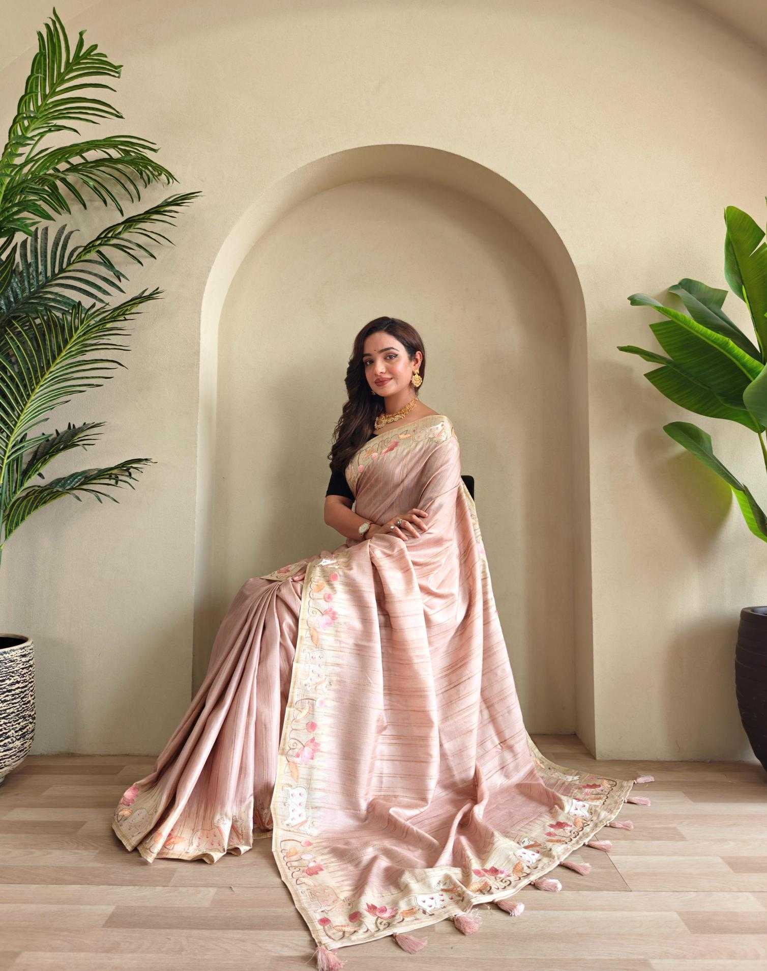 Ynf Fancy KESH249 KALYANI Sarees Wholesale Designer Sarees Embroidered Sarees Tussar Sarees Manufacturer
