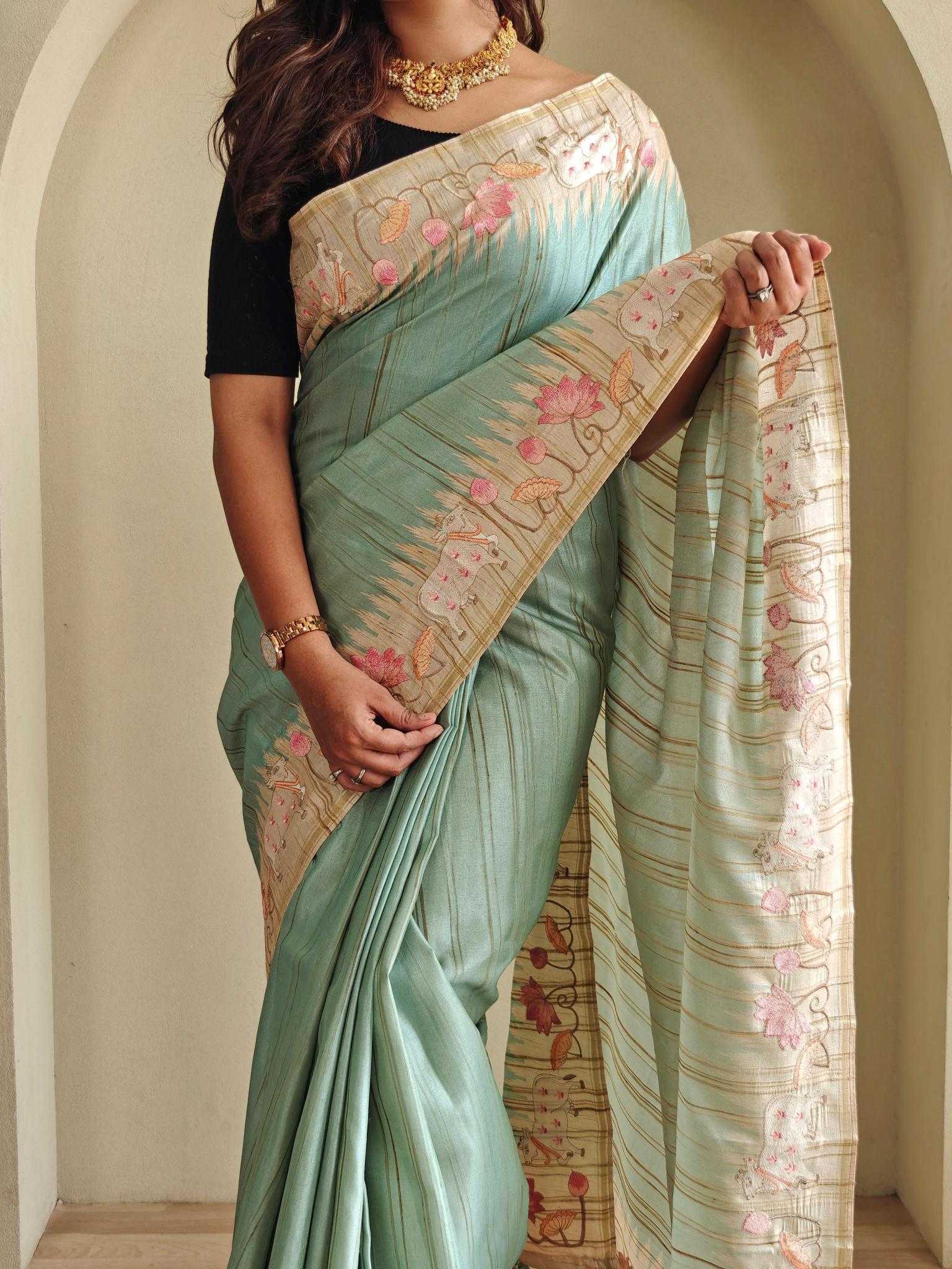 Ynf Fancy KESH249 KALYANI Sarees Wholesale Designer Sarees Embroidered Sarees Tussar Sarees Manufacturer
