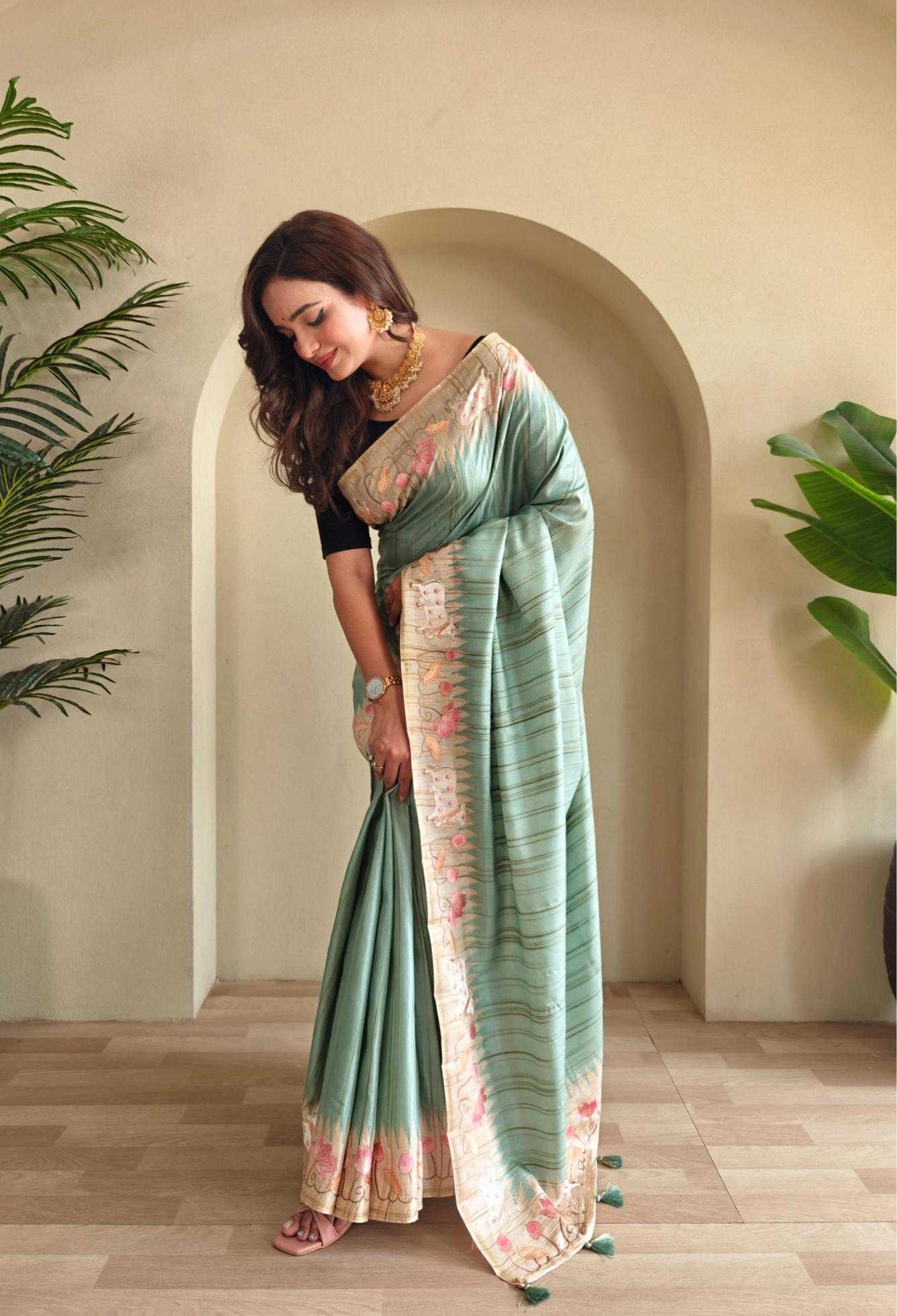 Ynf Fancy KESH249 KALYANI Sarees Wholesale Designer Sarees Embroidered Sarees Tussar Sarees Manufacturer