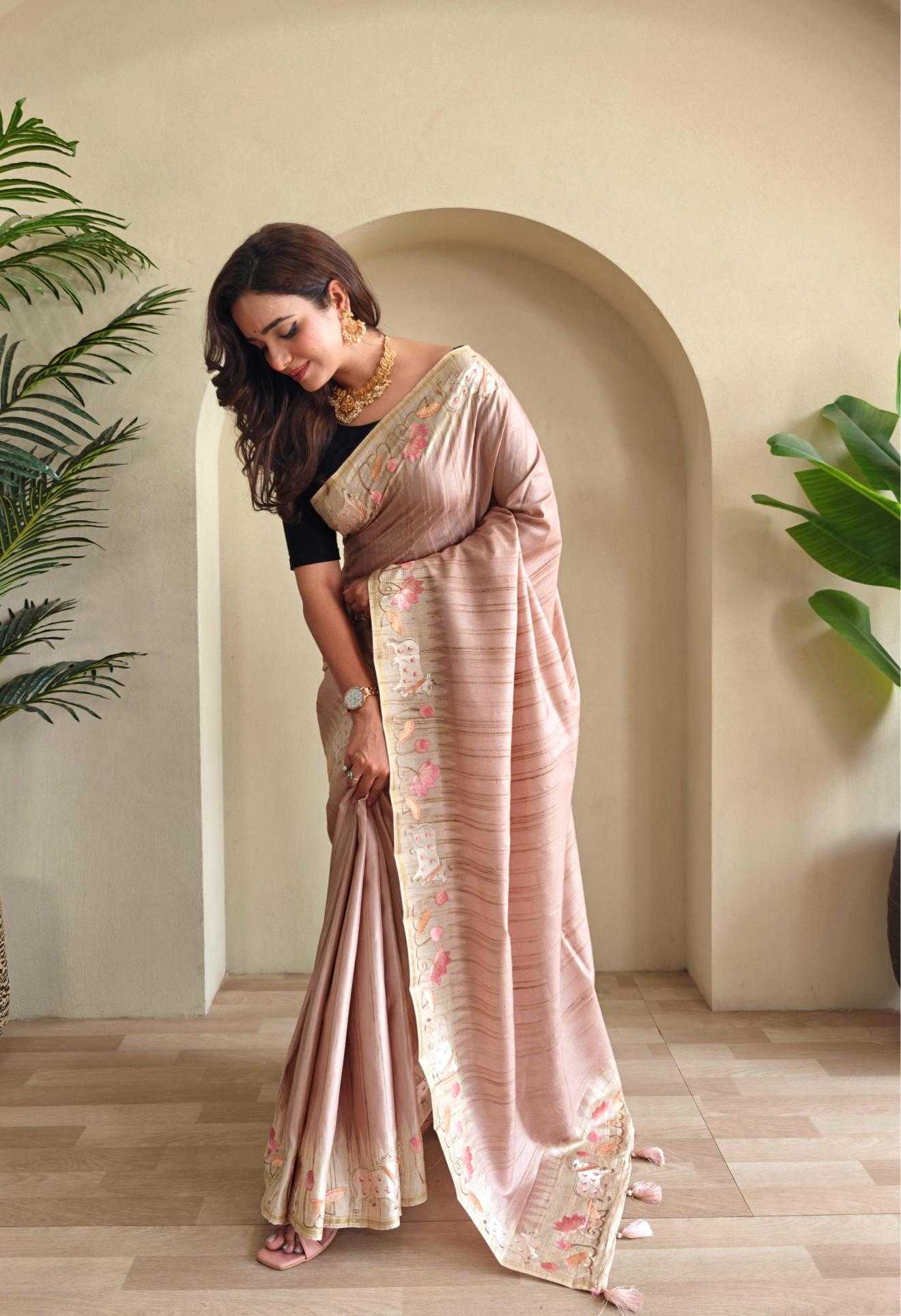 Ynf Fancy KESH249 KALYANI Sarees Wholesale Designer Sarees Embroidered Sarees Tussar Sarees Manufacturer