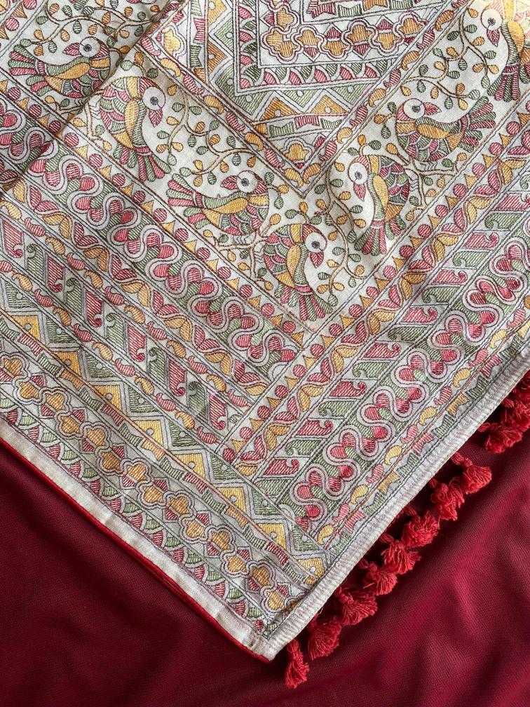 Ynf Fancy KESH249 LATIKA Sarees Festive Collections Wholesale Embroidered Sarees Tussar Sarees Onam Collections Manufacturer