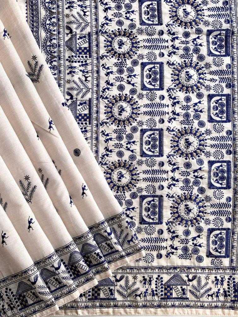 Ynf Fancy KESH249 MYRA Sarees Festive Collections Wholesale Embroidered Sarees Tussar Sarees Onam Collections Manufacturer