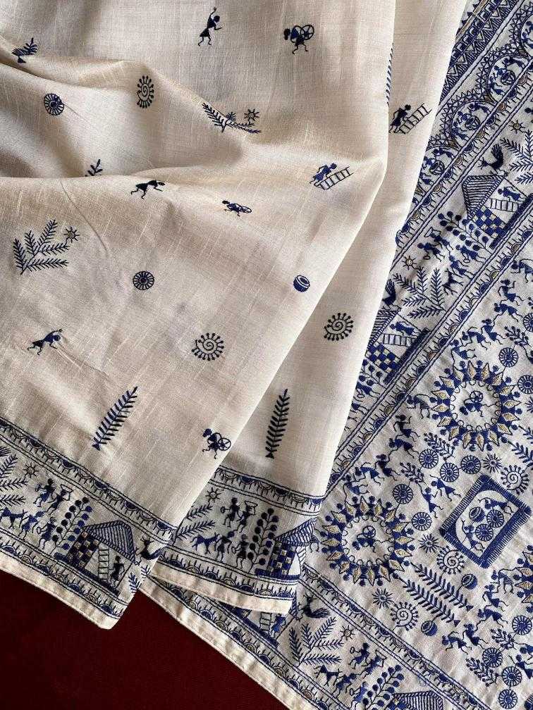 Ynf Fancy KESH249 MYRA Sarees Festive Collections Wholesale Embroidered Sarees Tussar Sarees Onam Collections Manufacturer