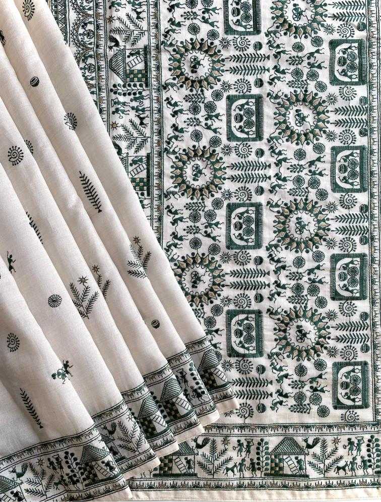 Ynf Fancy KESH249 MYRA Sarees Festive Collections Wholesale Embroidered Sarees Tussar Sarees Onam Collections Manufacturer