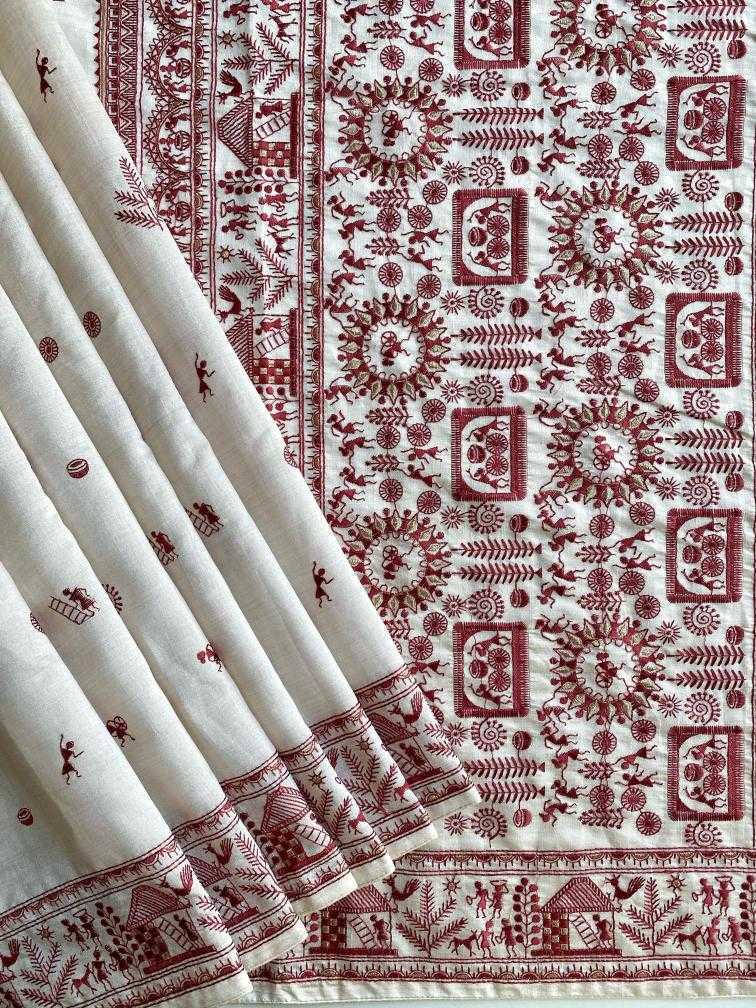 Ynf Fancy KESH249 MYRA Sarees Festive Collections Wholesale Embroidered Sarees Tussar Sarees Onam Collections Manufacturer