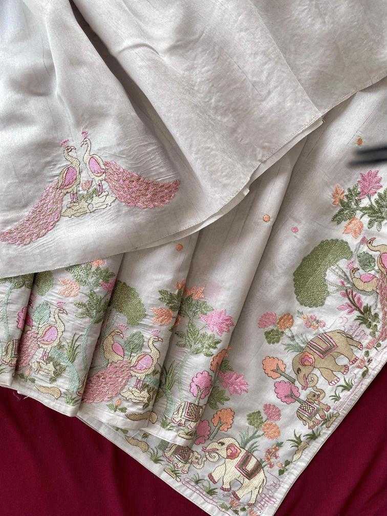 Ynf Fancy KESH249 SPRING VALLEY Sarees Festive Collections Wholesale Embroidered Sarees Tussar Sarees Onam Collections Manufacturer