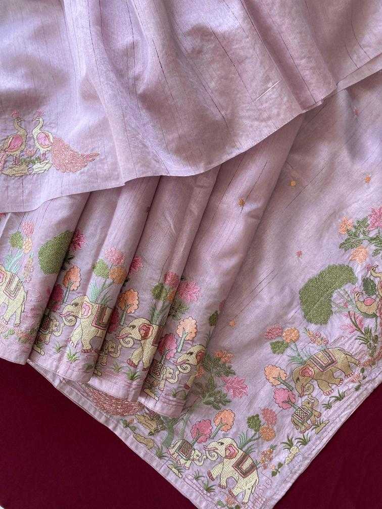 Ynf Fancy KESH249 SPRING VALLEY Sarees Festive Collections Wholesale Embroidered Sarees Tussar Sarees Onam Collections Manufacturer
