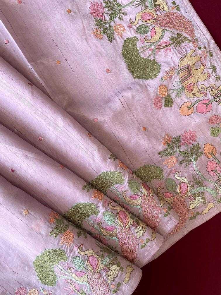 Ynf Fancy KESH249 SPRING VALLEY Sarees Festive Collections Wholesale Embroidered Sarees Tussar Sarees Onam Collections Manufacturer