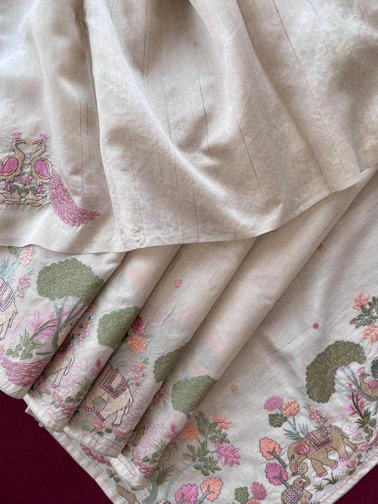 Ynf Fancy KESH249 SPRING VALLEY Sarees Festive Collections Wholesale Embroidered Sarees Tussar Sarees Onam Collections Manufacturer