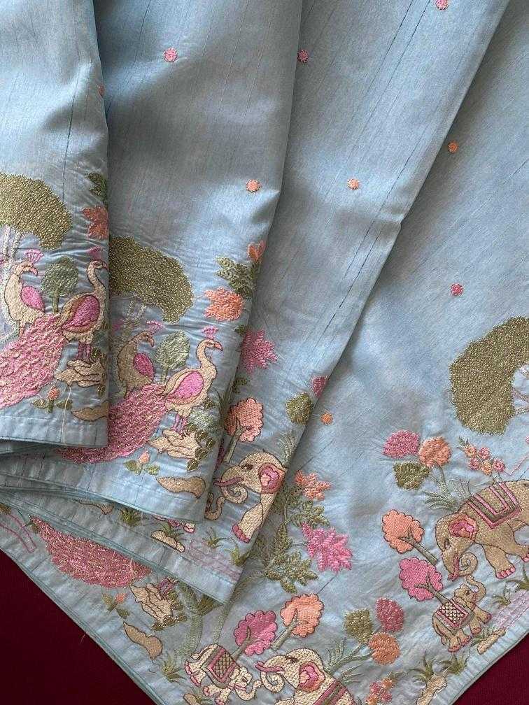 Ynf Fancy KESH249 SPRING VALLEY Sarees Festive Collections Wholesale Embroidered Sarees Tussar Sarees Onam Collections Manufacturer