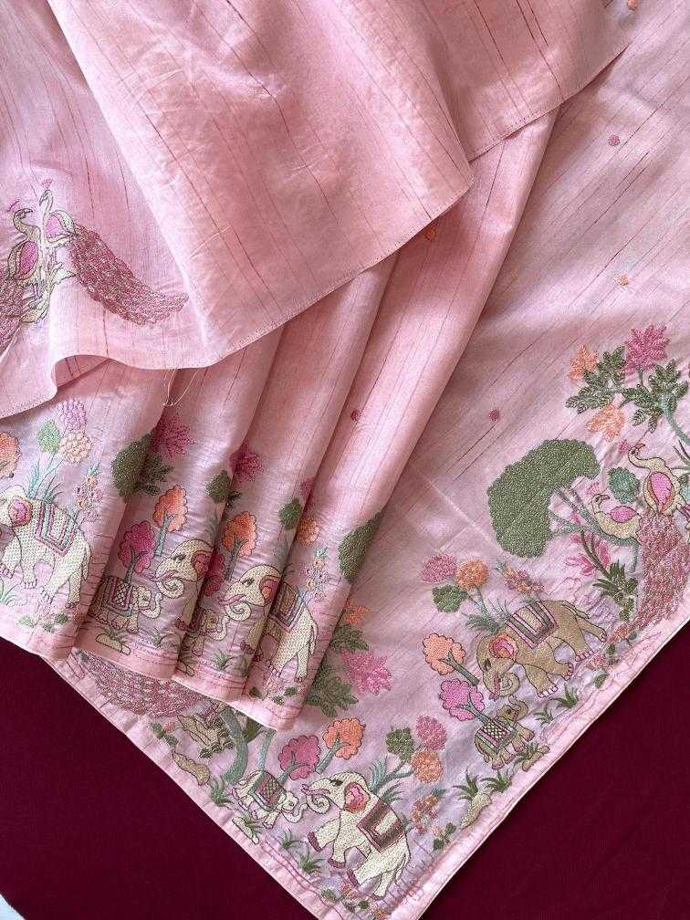 Ynf Fancy KESH249 SPRING VALLEY Sarees Festive Collections Wholesale Embroidered Sarees Tussar Sarees Onam Collections Manufacturer
