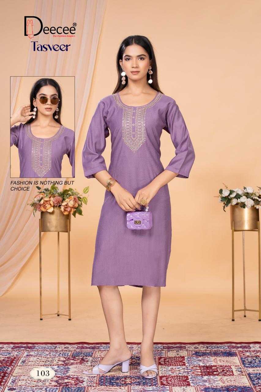 Ynf Fancy RIN190 DEECEE-TASVEER Setwise Collections Wholesale Kurtis Catalogs Manufacturer