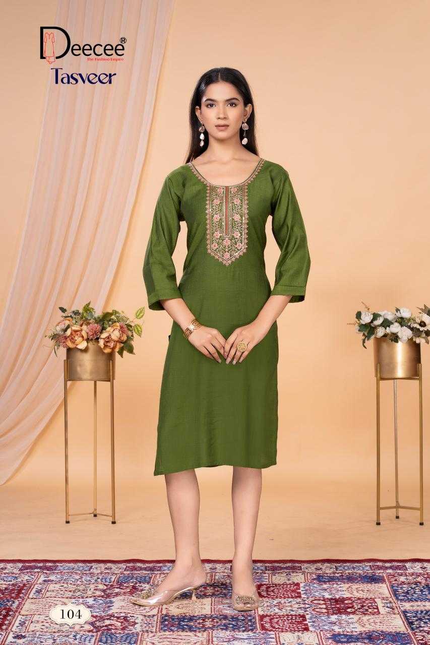 Ynf Fancy RIN190 DEECEE-TASVEER Setwise Collections Wholesale Kurtis Catalogs Manufacturer