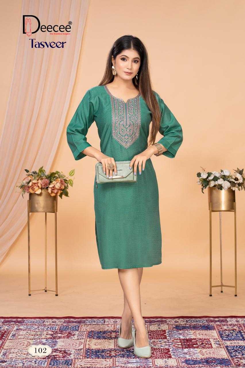 Ynf Fancy RIN190 DEECEE-TASVEER Setwise Collections Wholesale Kurtis Catalogs Manufacturer