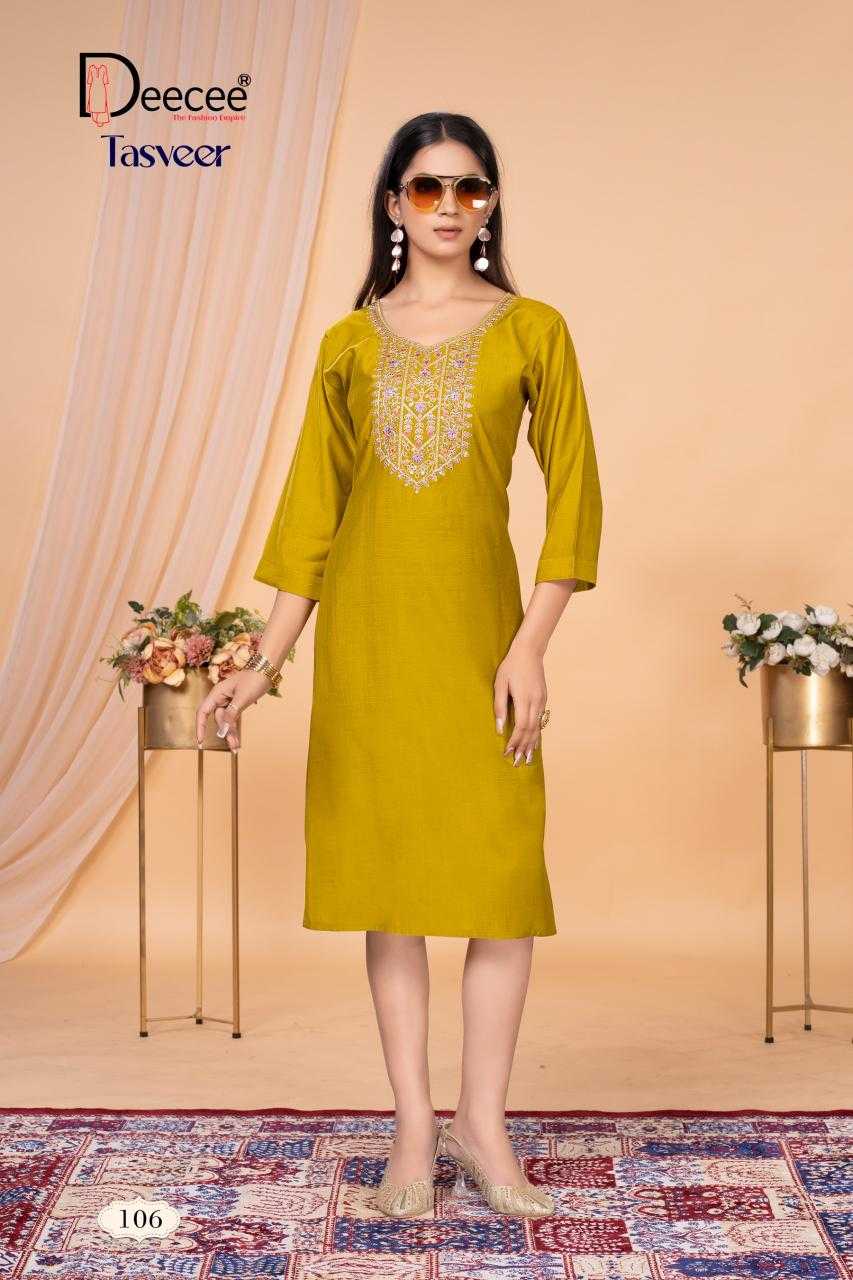Ynf Fancy RIN190 DEECEE-TASVEER Setwise Collections Wholesale Kurtis Catalogs Manufacturer