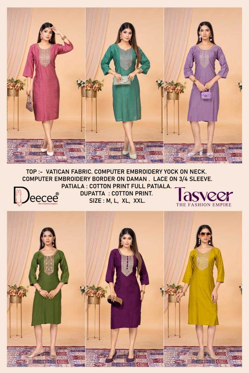 Ynf Fancy RIN190 DEECEE-TASVEER Setwise Collections Wholesale Kurtis Catalogs Manufacturer