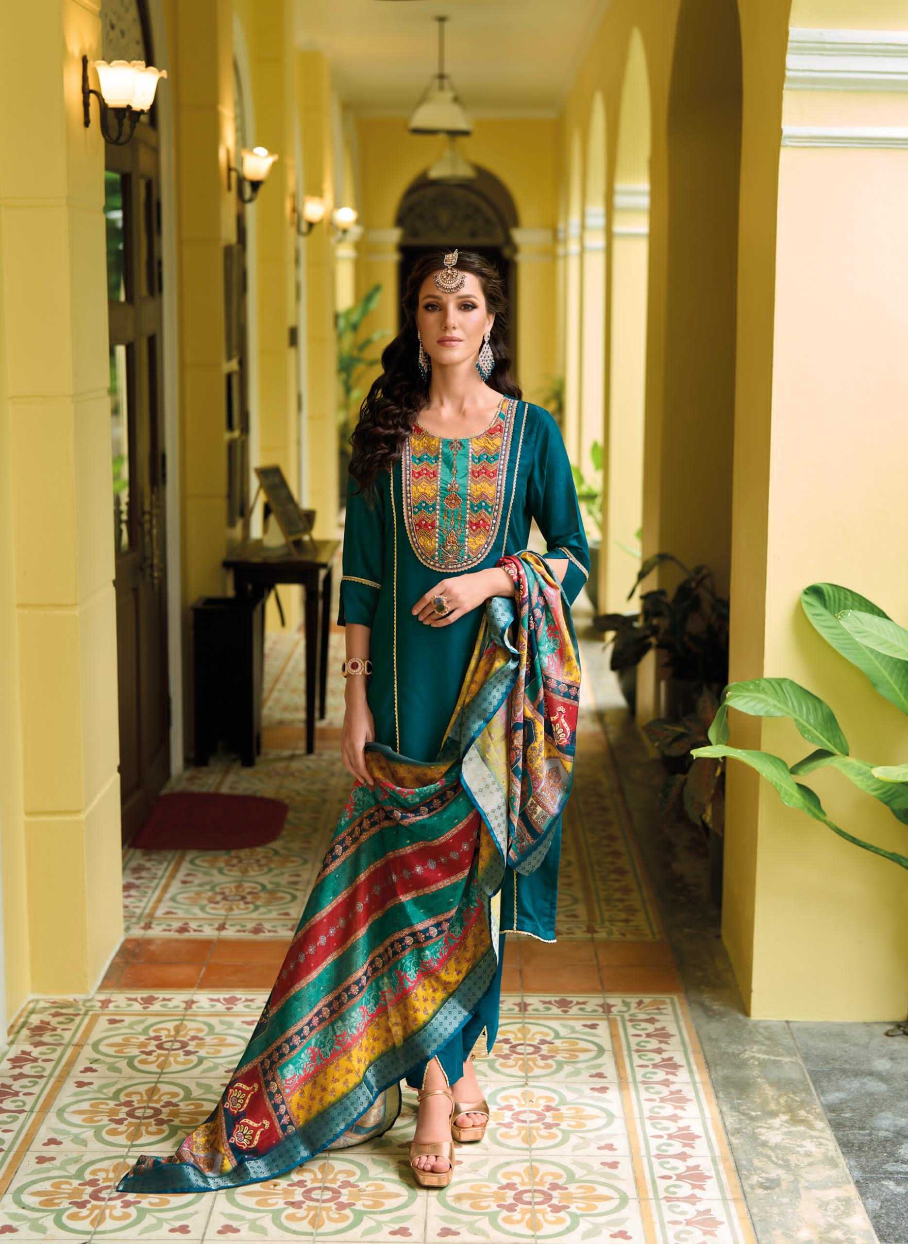 Ynf Fancy RIN190 LADY LEELA-ZEENAT Setwise Collections Wholesale Dresses & Suits Catalogs Manufacturer