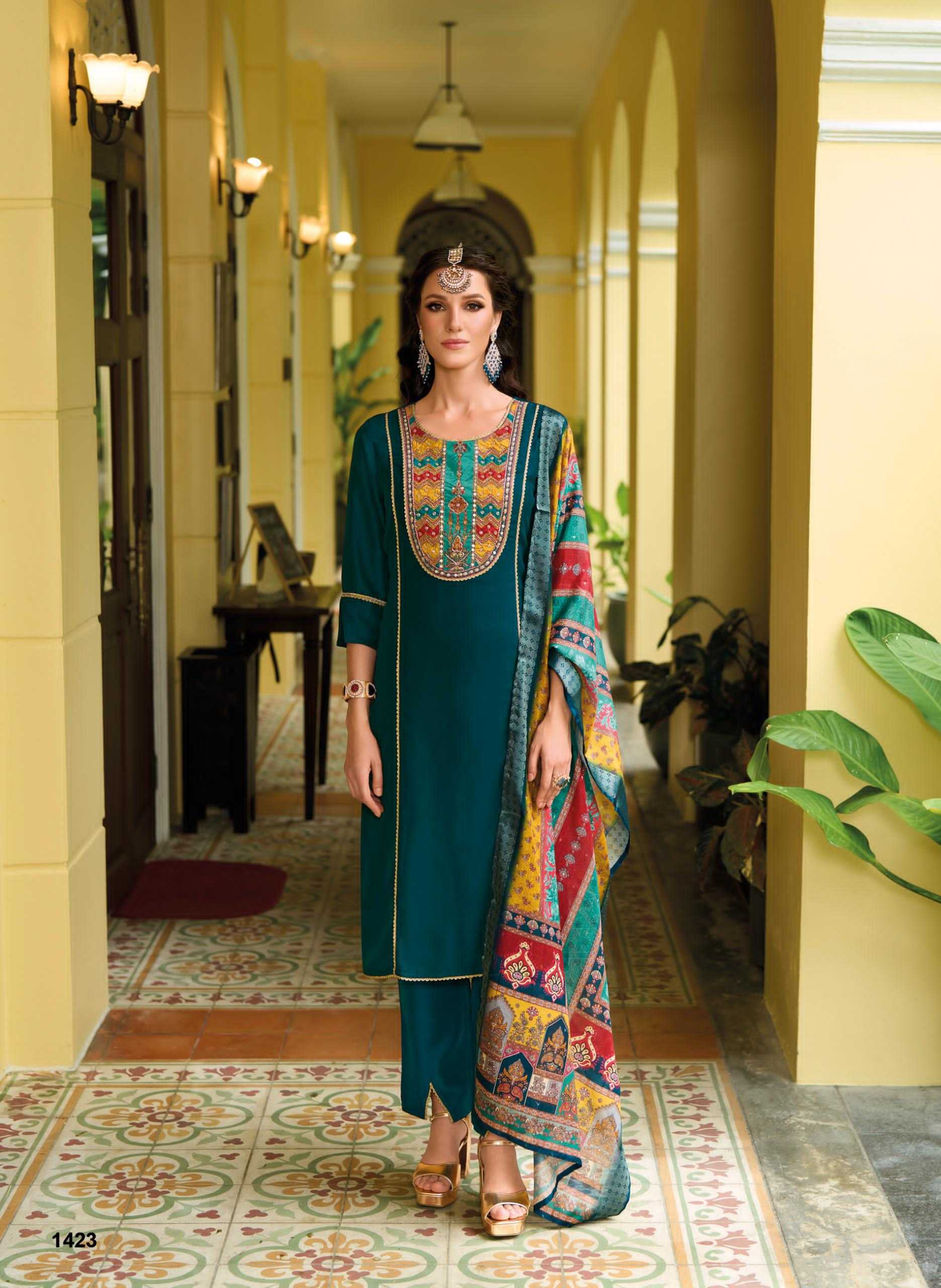 Ynf Fancy RIN190 LADY LEELA-ZEENAT Setwise Collections Wholesale Dresses & Suits Catalogs Manufacturer