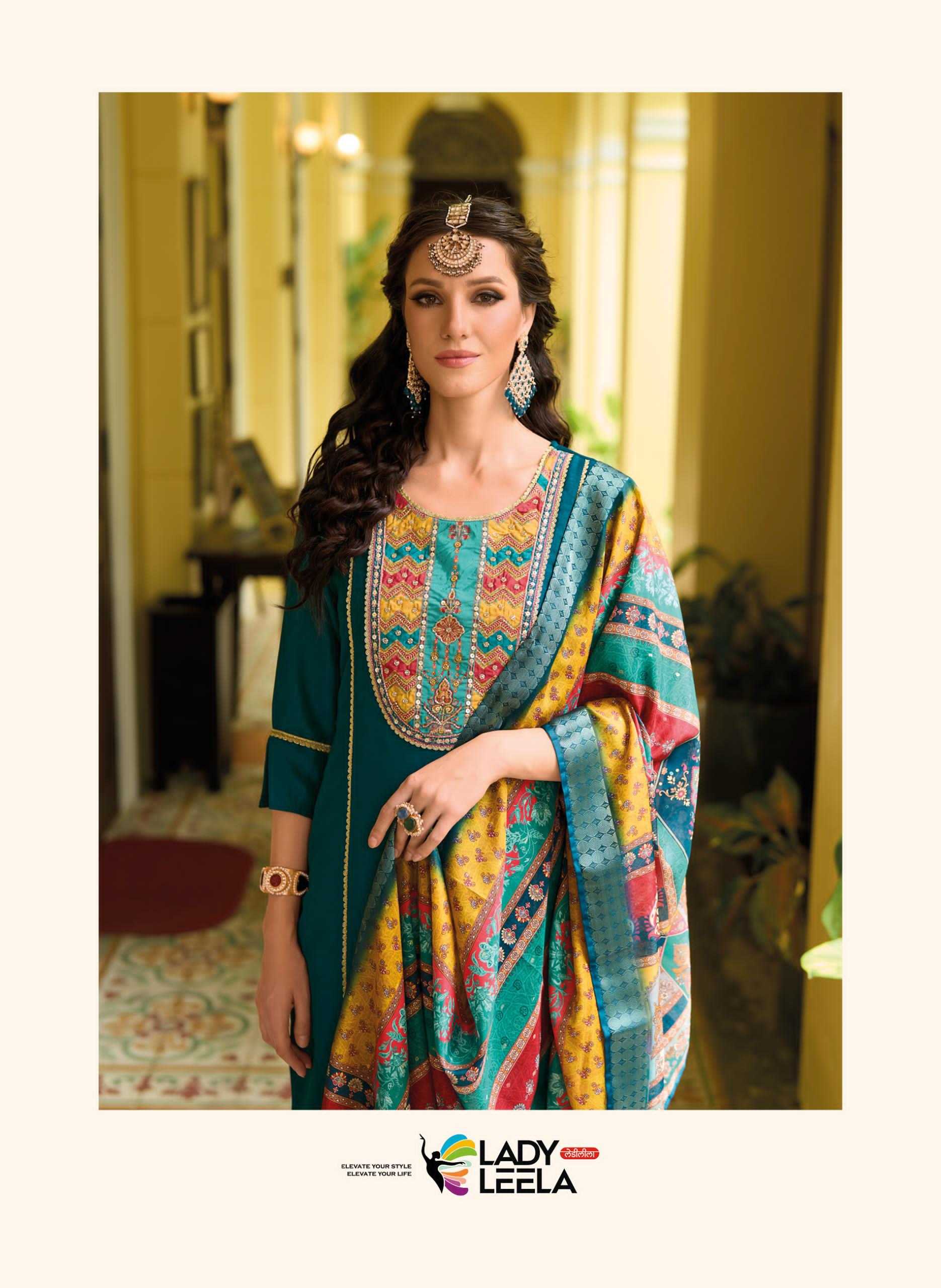 Ynf Fancy RIN190 LADY LEELA-ZEENAT Setwise Collections Wholesale Dresses & Suits Catalogs Manufacturer